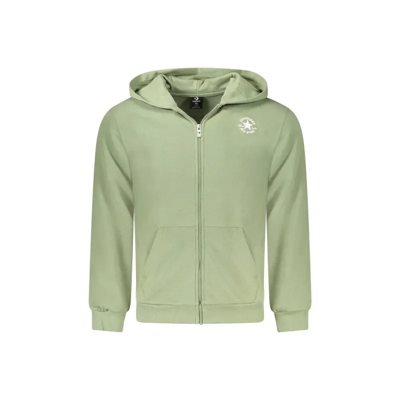 Converse Maglia Unisex Verde con Zip e Ricamo
