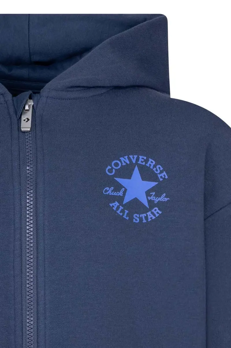 felpa per bambini colore blu con scaldacollo 9CF391 miniatura 3