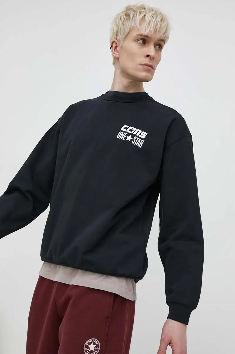 felpa uomo colore nero con applicazione