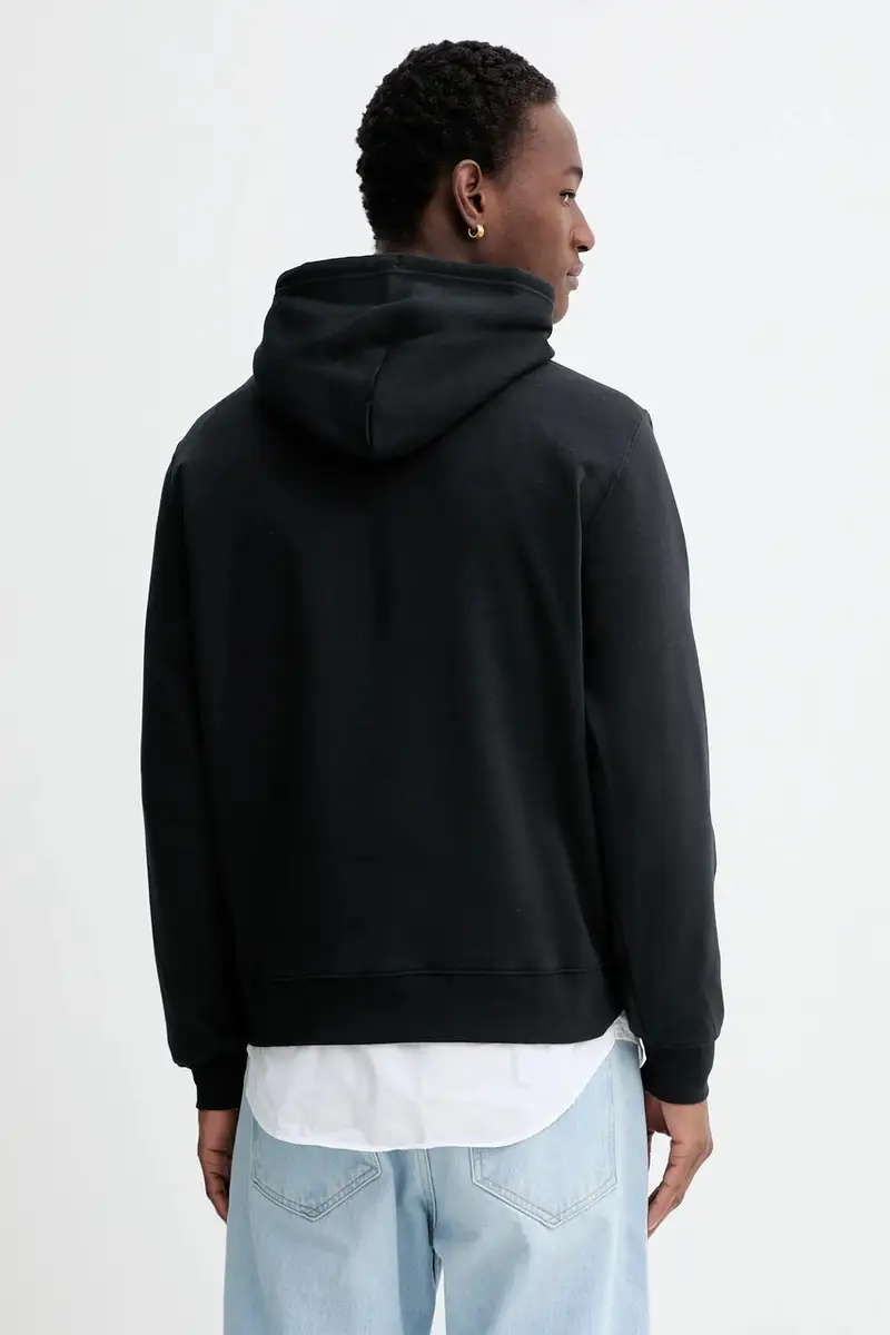 felpa uomo colore nero con cappuccio CVM5K160 miniatura 3