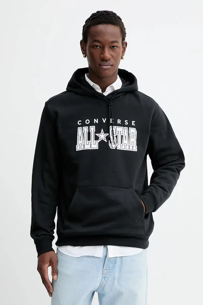 felpa uomo colore nero con cappuccio CVM5K160