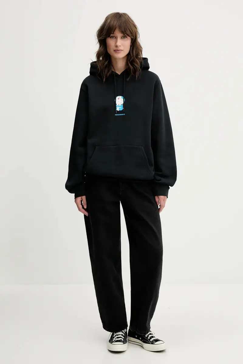 felpa X DORAEMON GRAPHIC colore nero con cappuccio 10028895.A01 miniatura 3