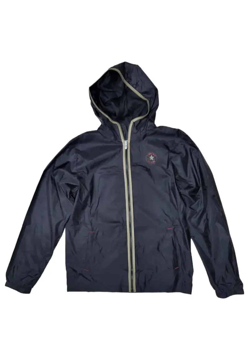 Giacca ragazzo antivento converse core windbreaker - nero | Converse