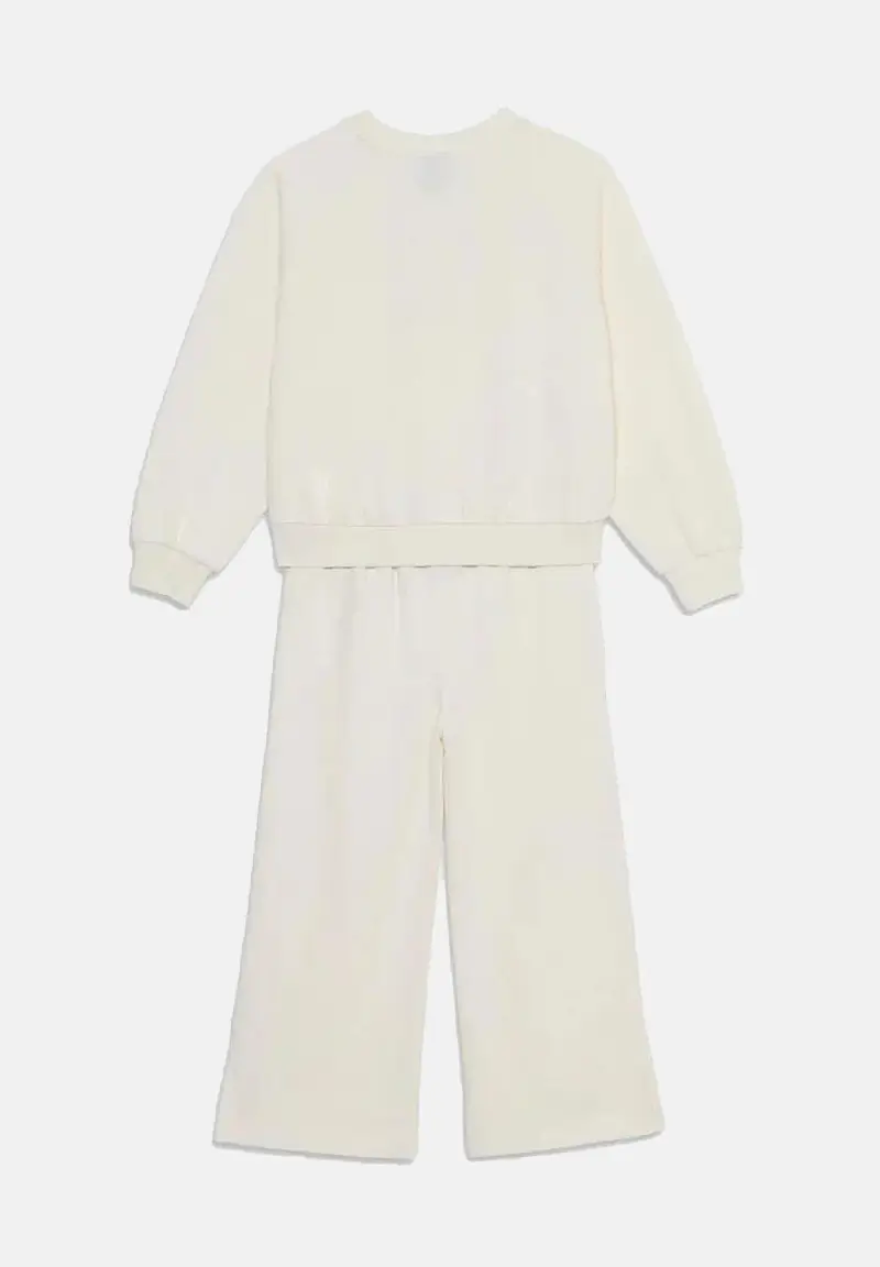 JORDAN Tuta panna da bambina con logo miniatura 2