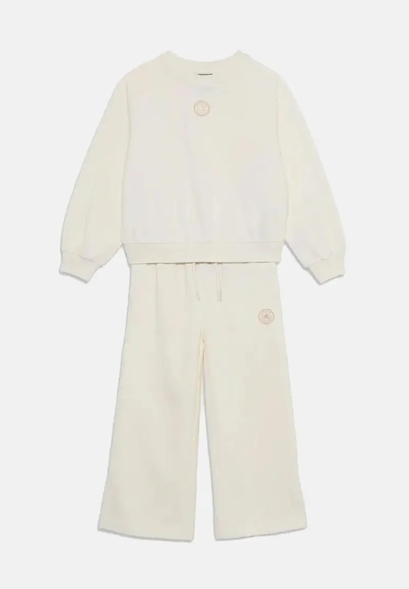 JORDAN Tuta panna da bambina con logo