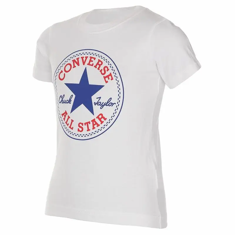 Maglia a Maniche Corte per Bambini Converse Core Chuck Taylor Patch Azzurro | Converse Blu