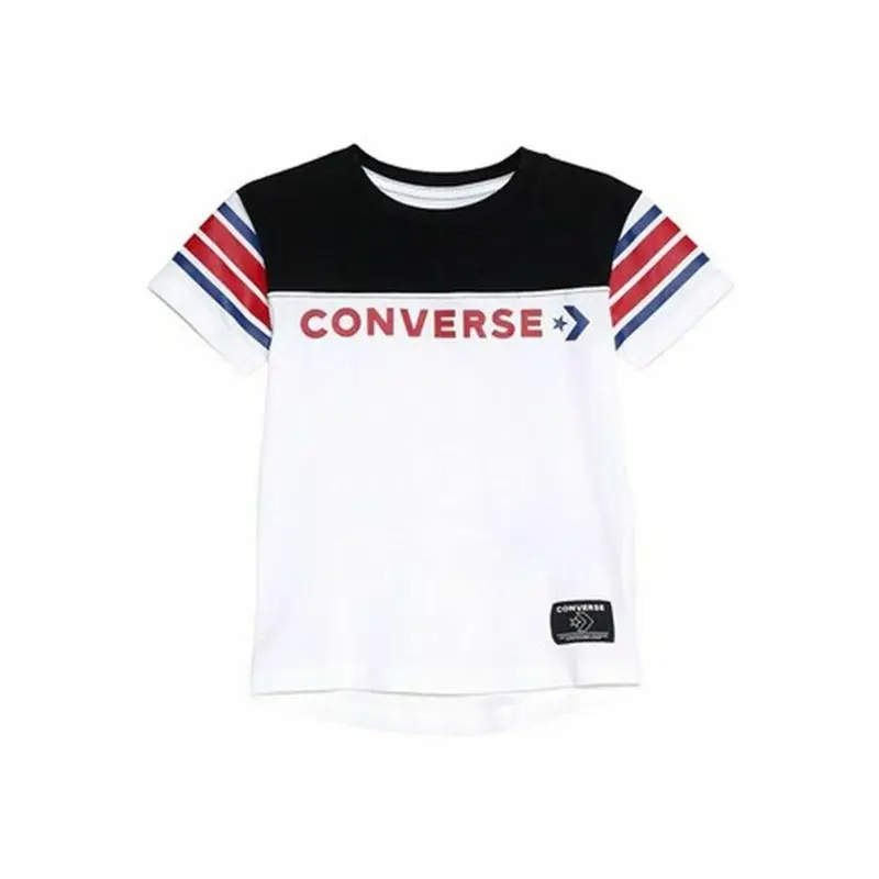 Maglia a Maniche Corte per Bambini Converse Retro Sport Bianco | Converse