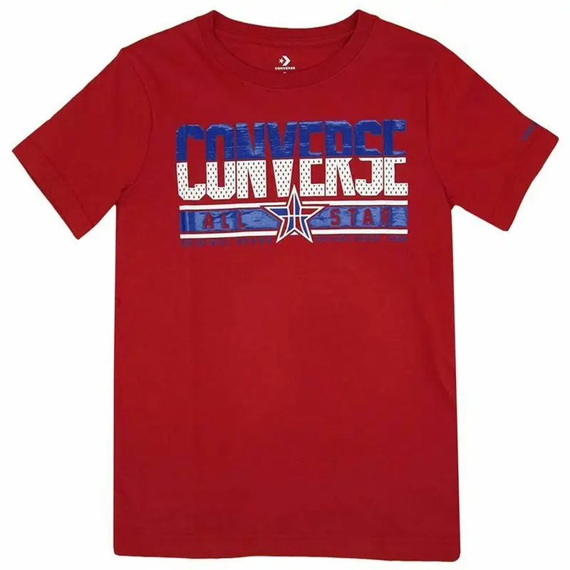Maglia a Maniche Corte per Bambini Converse Star Birch Rosso | Converse
