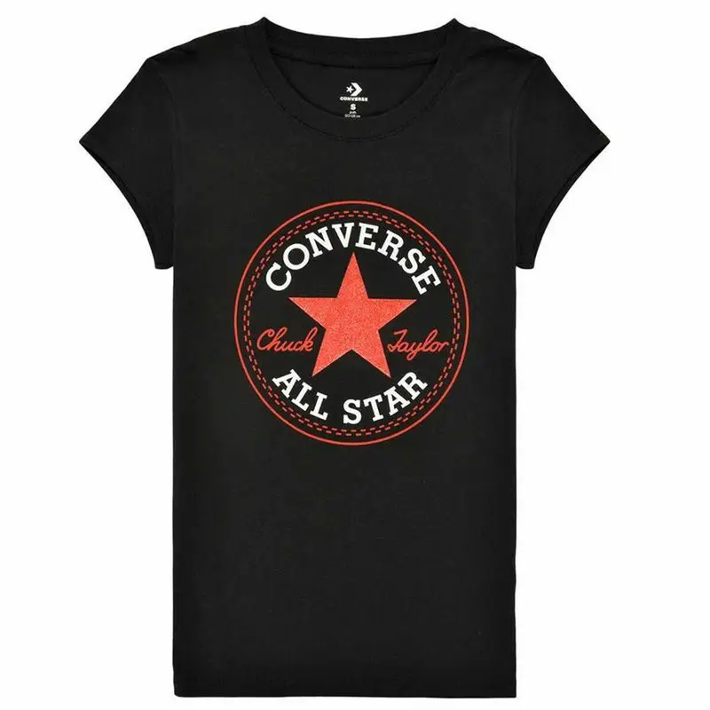 Maglia a Maniche Corte per Bambini Converse Timeless Nero | Converse