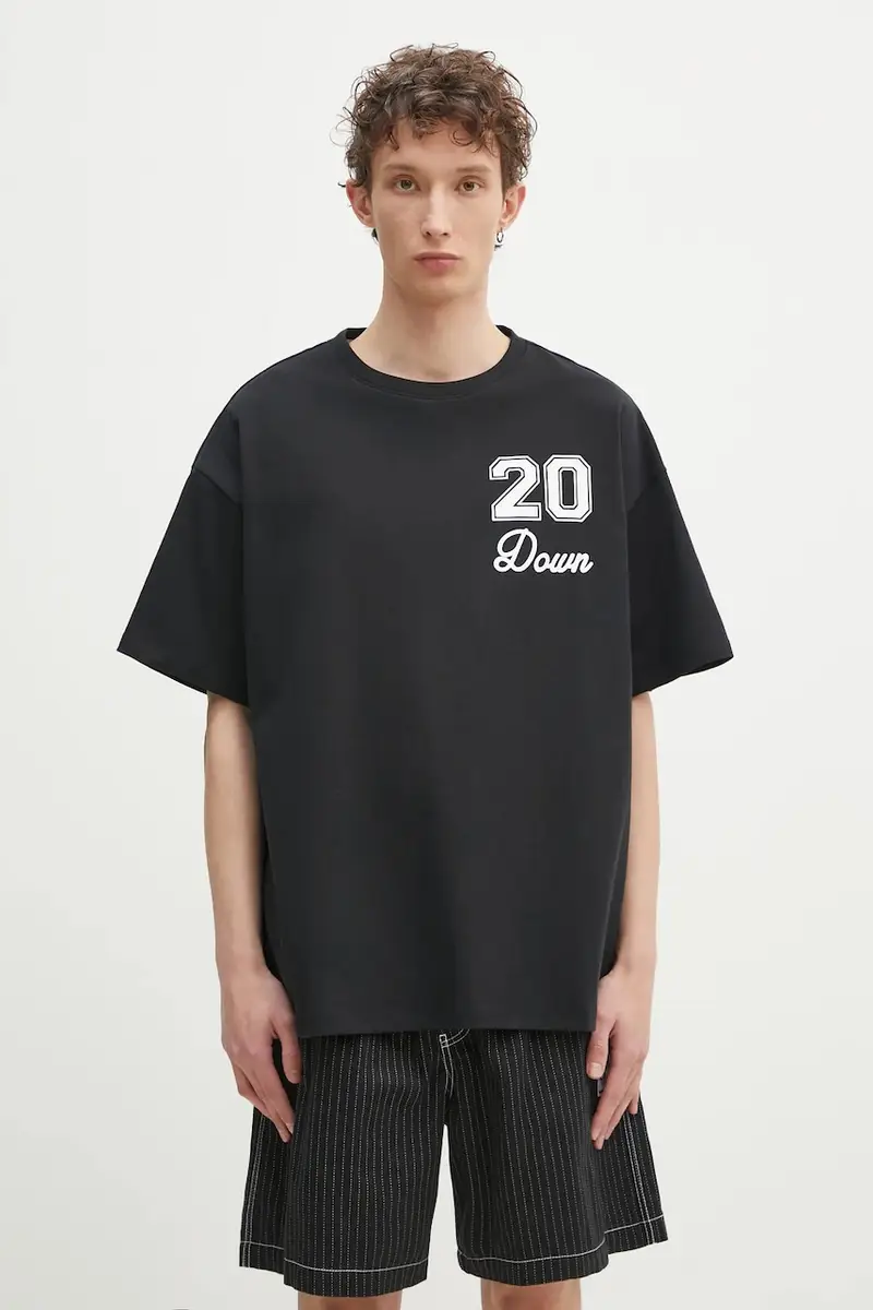 maglietta in cotone Converse x Patta Gold Standard TShirt uomo colore nero 10028296A02