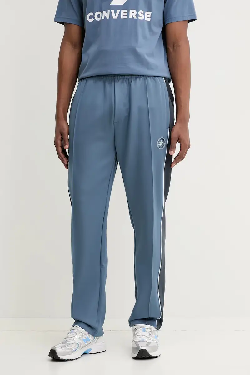 pantaloni della tuta uomo colore blu con applicazione 10027328-A01