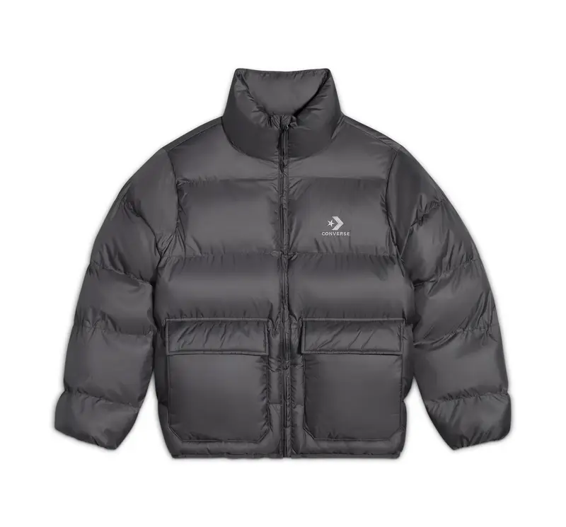 Pocket Puffer Jacket Giacca, Poliestere da Uomo in Nero Converse Black