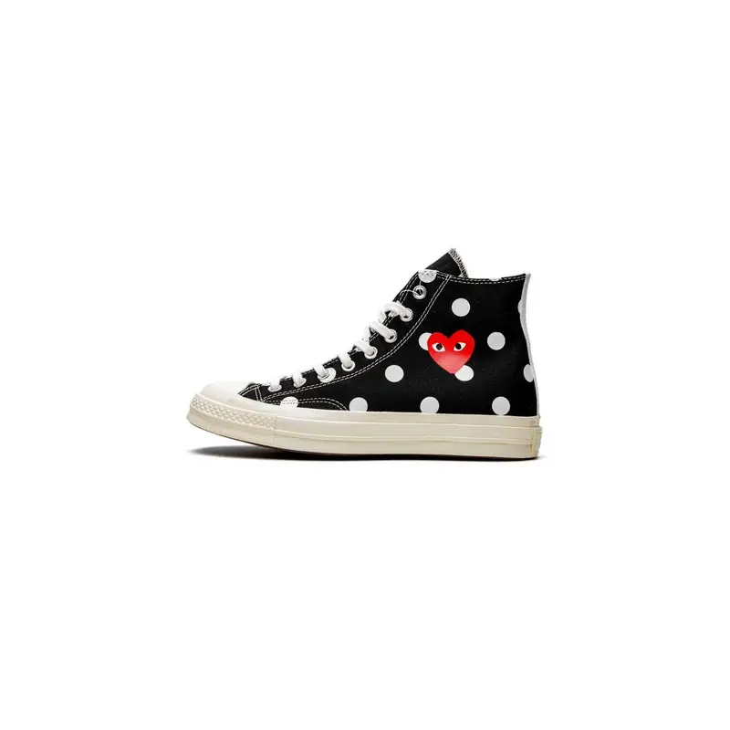 scarpe Converse Comme des Garçons Play à Pois Noir Haute | Converse Rosso