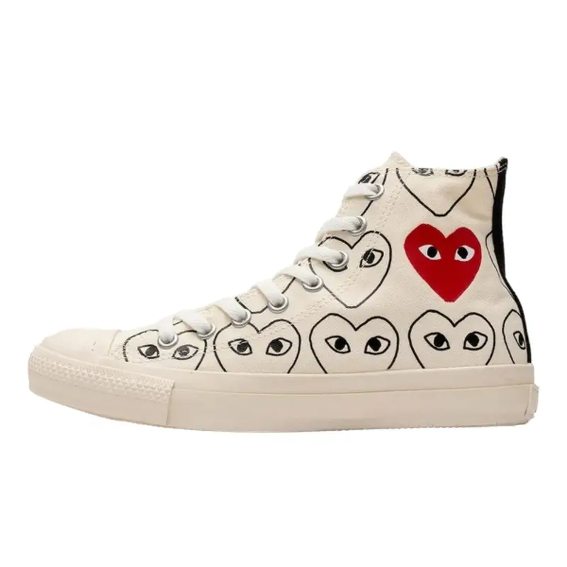 Scarpe Converse White Heart Print | Converse Bianco
