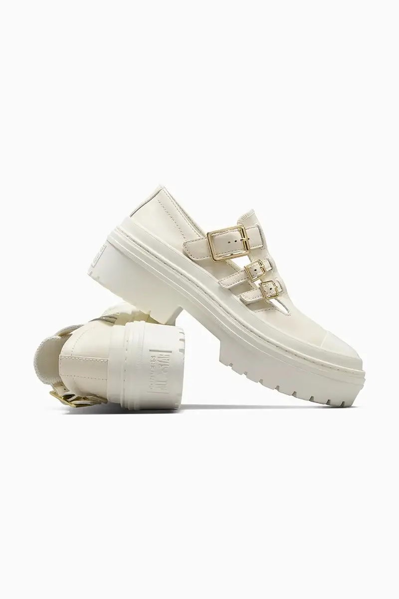 scarpe in pelle Chuck Taylor All Star Lugged Heel MJ donna colore bianco A10617C miniatura 4