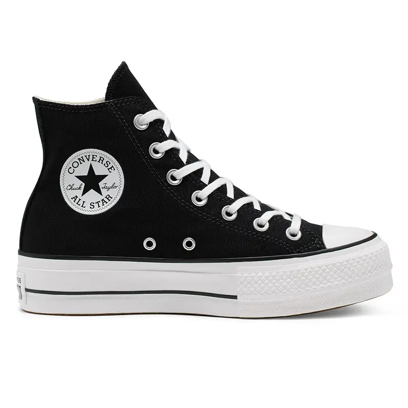 Sneakers All Star Lift Hi Canvas Nero Bianco Donna EUR 37 / US 6 5