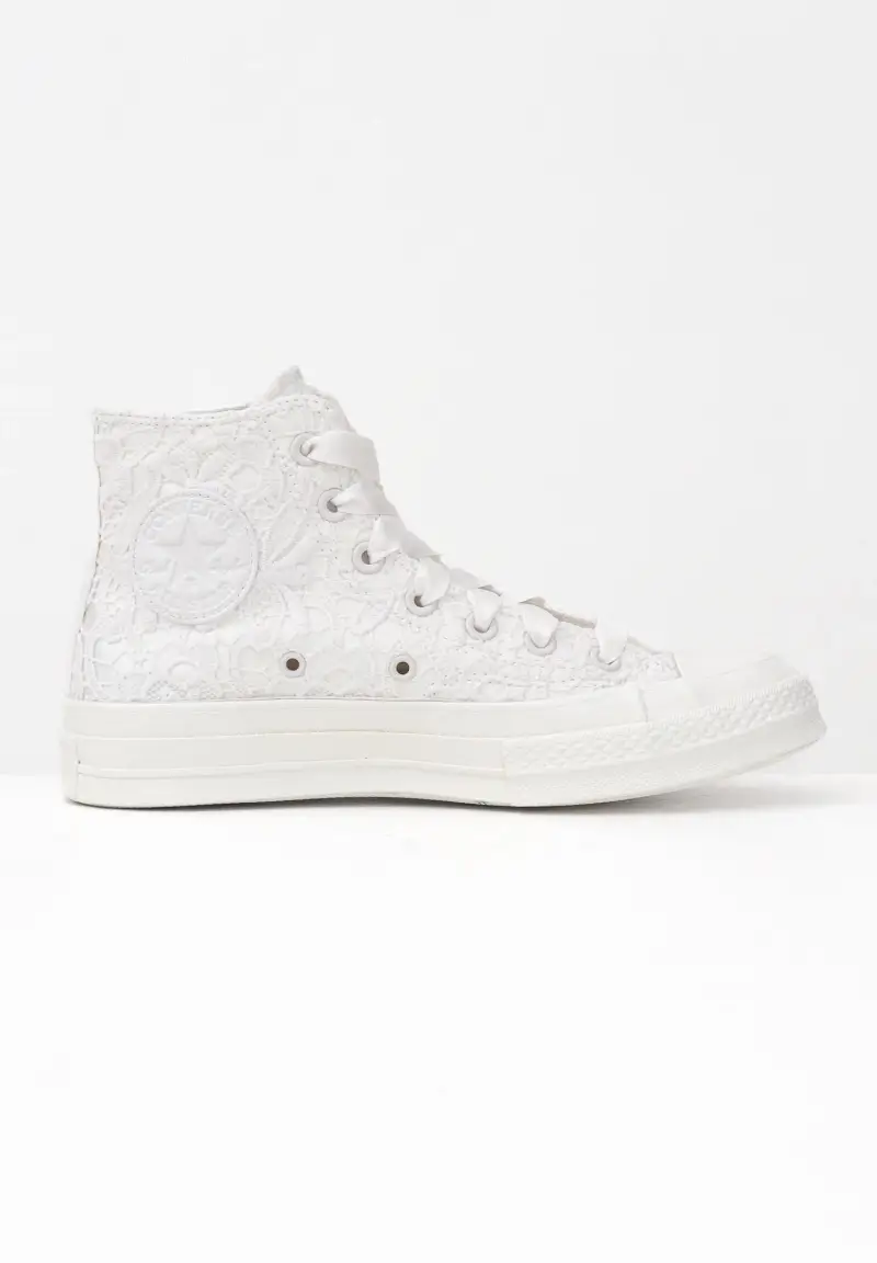 Sneakers Chuck 70 Crocheted Satin panna da donna miniatura 3