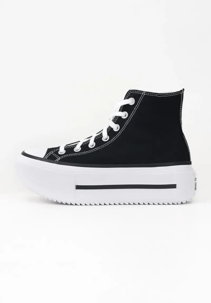 Sneakers Chuck Taylor All Star Lift Double Stack nere da donna