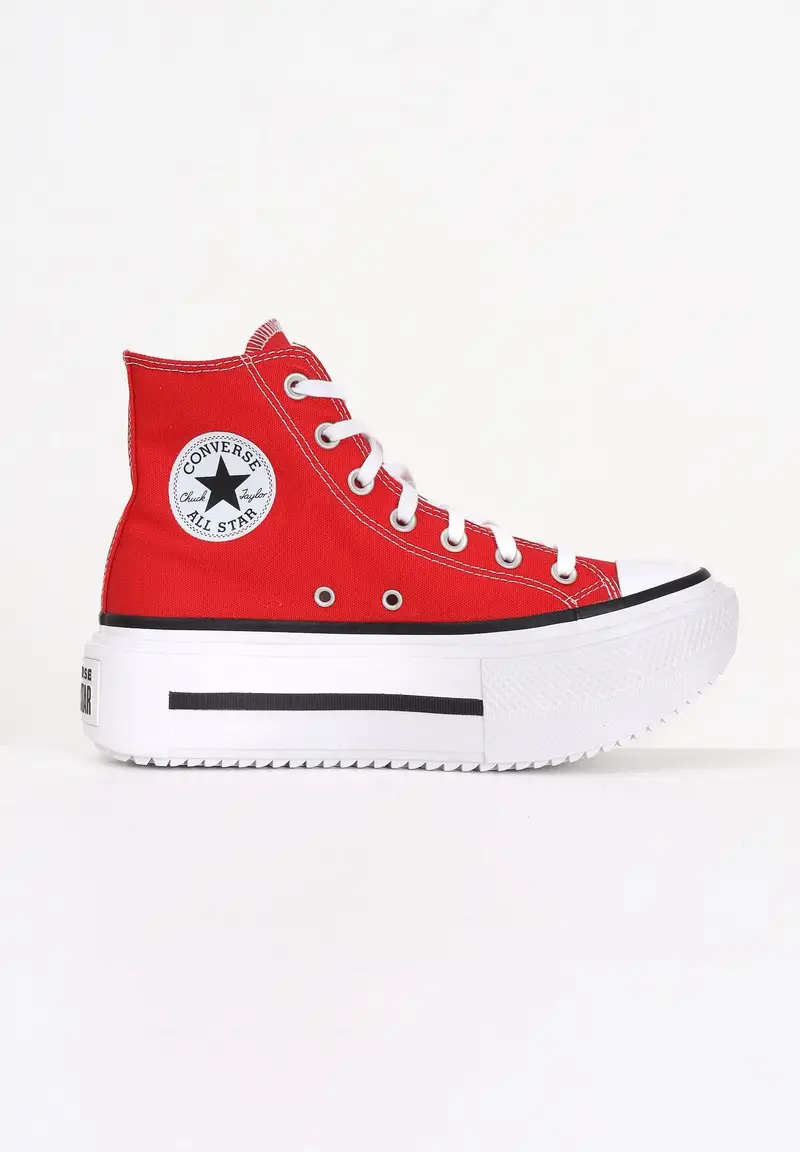 CONVERSE Sneakers Chuck Taylor All Star Lift Double Stack Platform rosse da donna miniatura 2