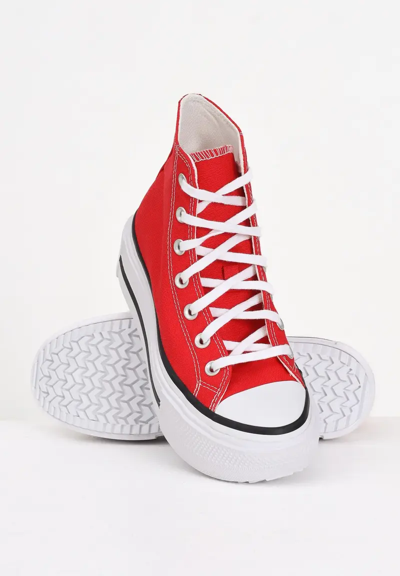 CONVERSE Sneakers Chuck Taylor All Star Lift Double Stack Platform rosse da donna miniatura 3