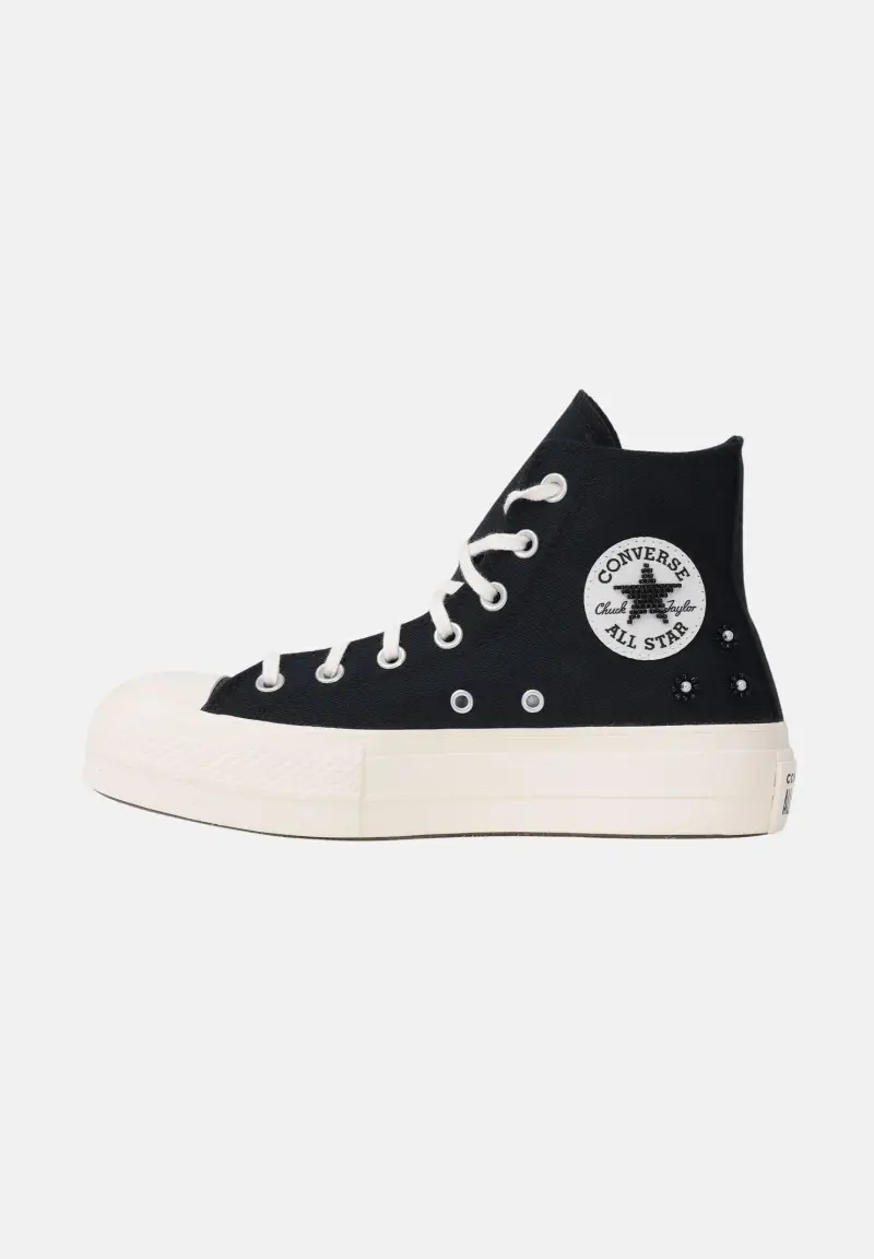 Sneakers Chuck Taylor All Star Lift Platform nere da donna