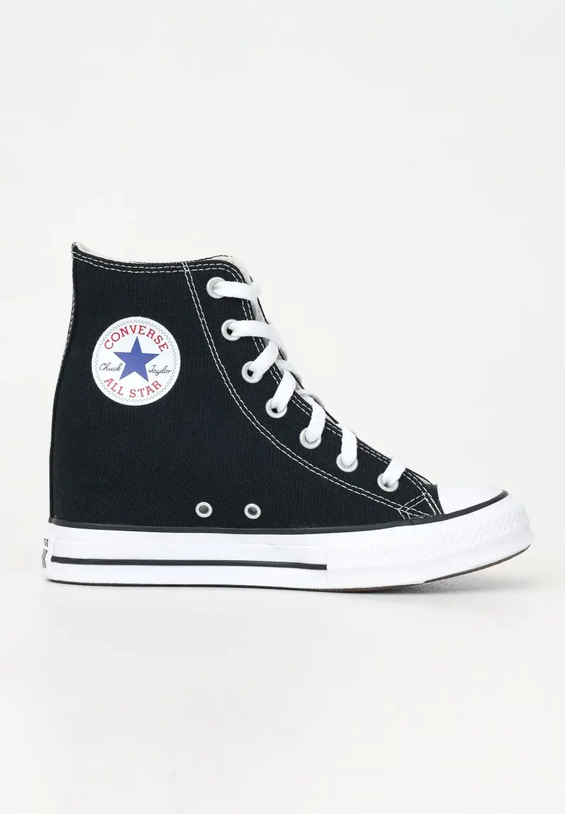 Sneakers Chuck Taylor All Star Wedge Platform nere da donna miniatura 3
