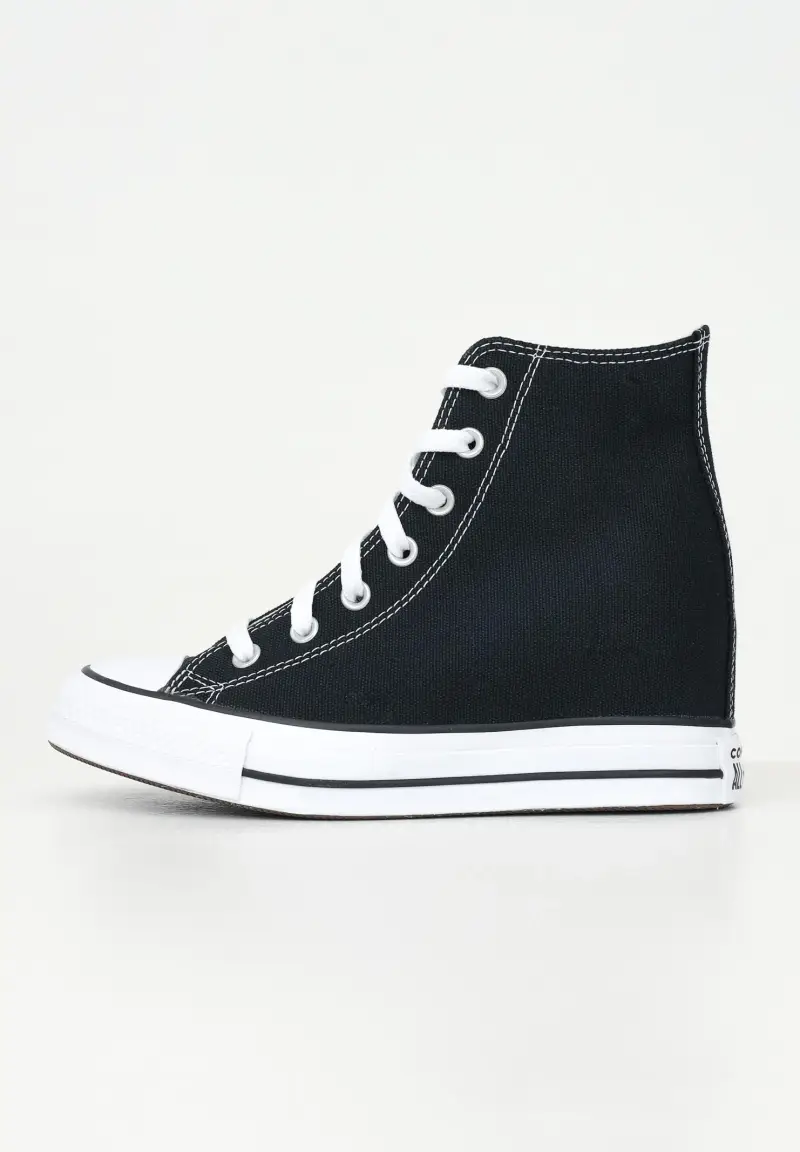 Sneakers Chuck Taylor All Star Wedge Platform nere da donna