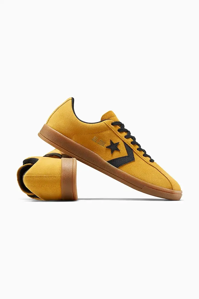 sneakers in pelle All Star Classic Trainer colore giallo A15621C miniatura 4