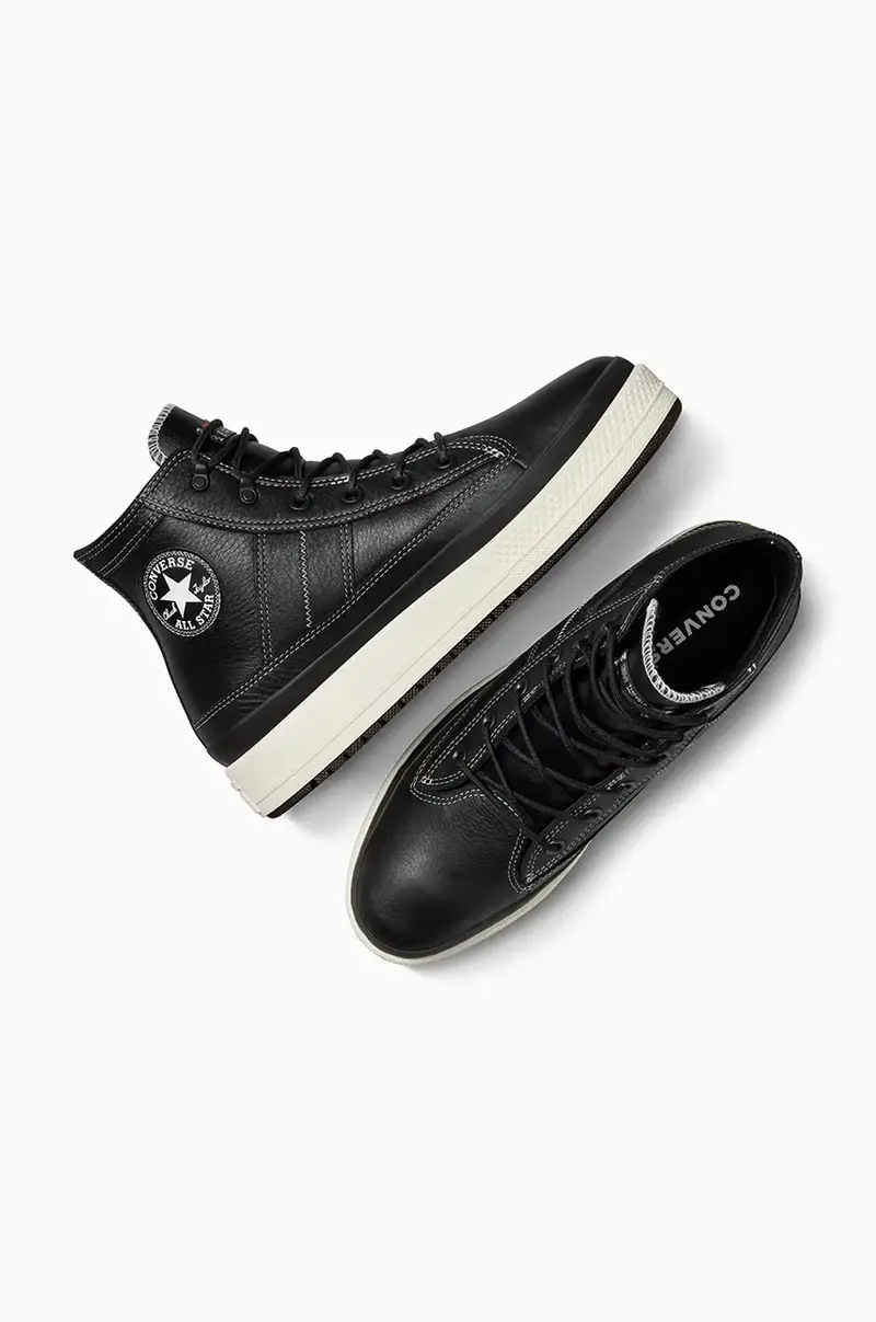 sneakers in pelle Chuck Taylor All Star Equip Waterproof colore nero A08555C miniatura 4