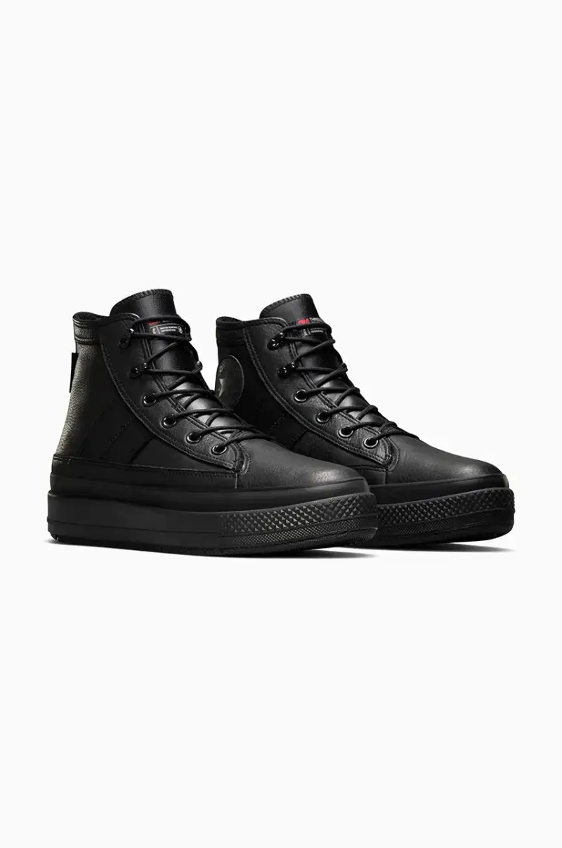 sneakers in pelle Chuck Taylor All Star Equip Waterproof colore nero A08557C miniatura 2