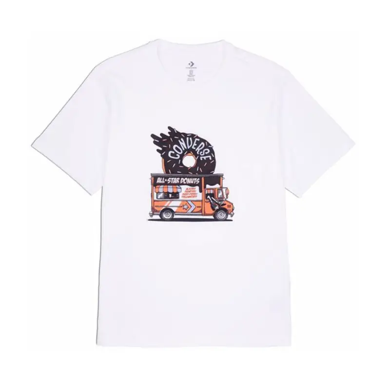 T-Shirt Food Truck Bianco Nero Uomo L