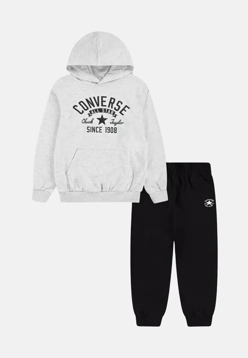 CONVERSE Tuta Retro Remix grigia e nera per bambino e bambina