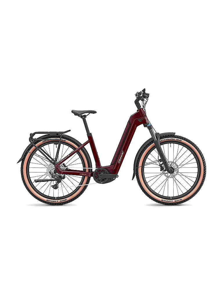 E-Bike Cairon C 1 0 800 Wave (Telaio Basso) rosso scuro | S