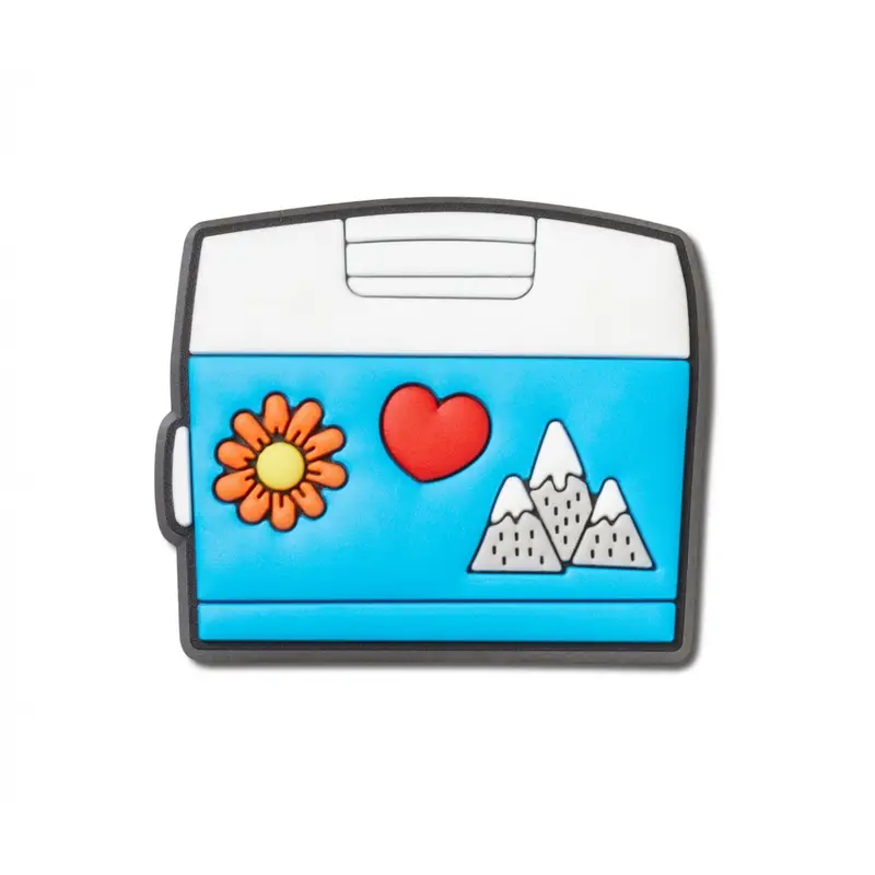 Cooler with stickers