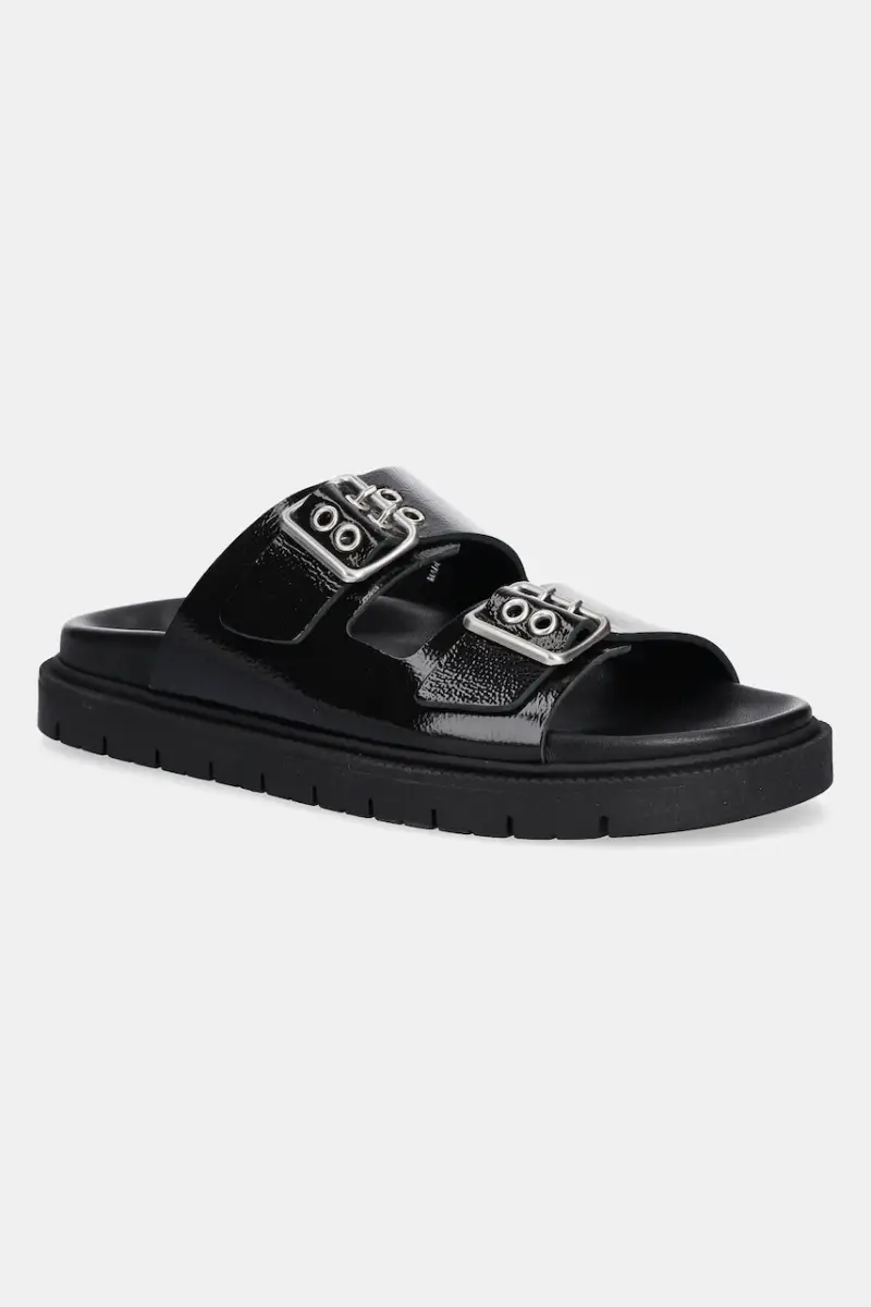 ciabatte slide in camoscio Suede donna colore nero CPH796