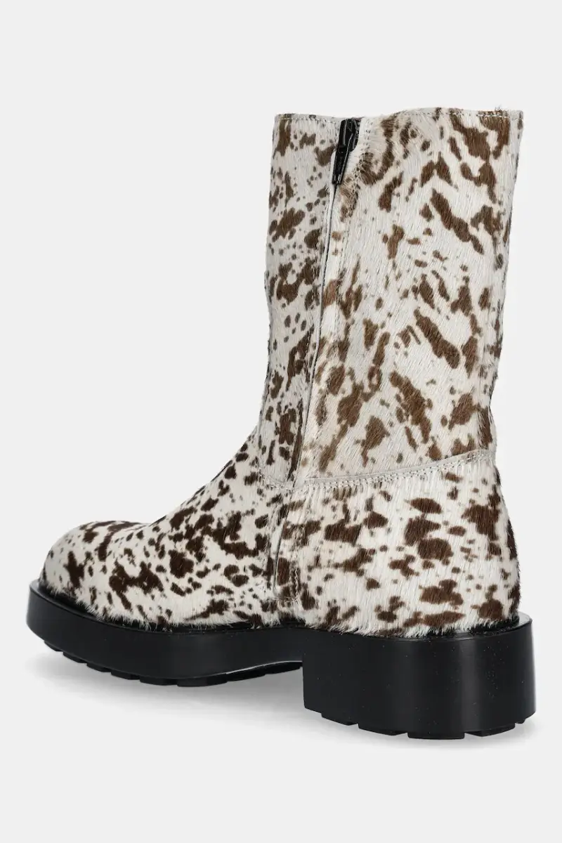 stivaletti alla caviglia in pelle donna colore marrone CPH443 hairy leather miniatura 3