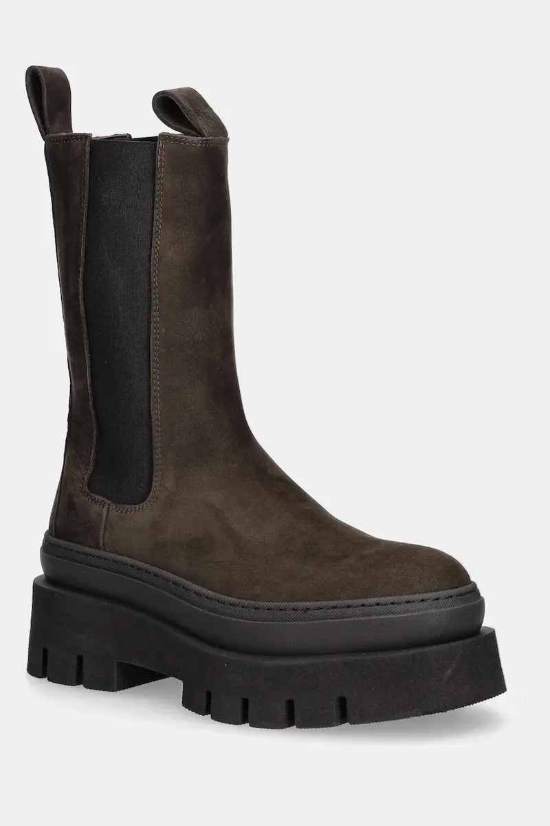 stivaletti in nabuck Marrone