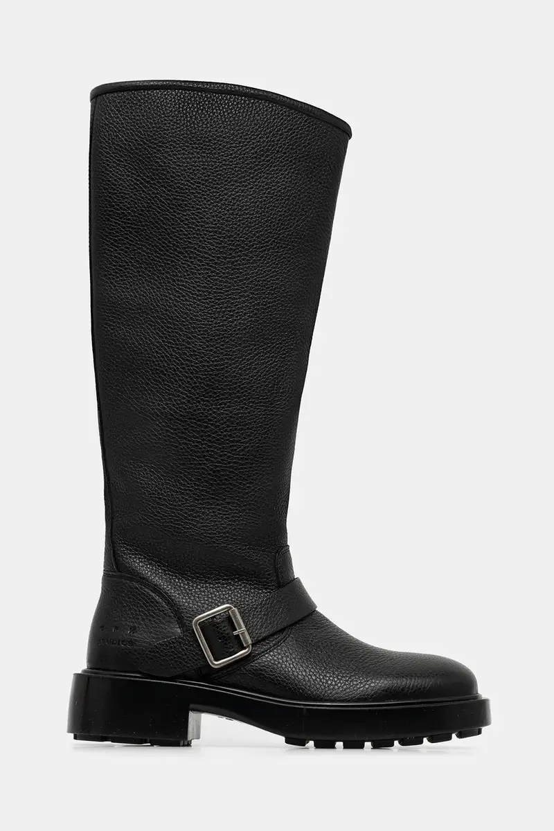 stivali in pelle donna colore nero CPH441 leather miniatura 2