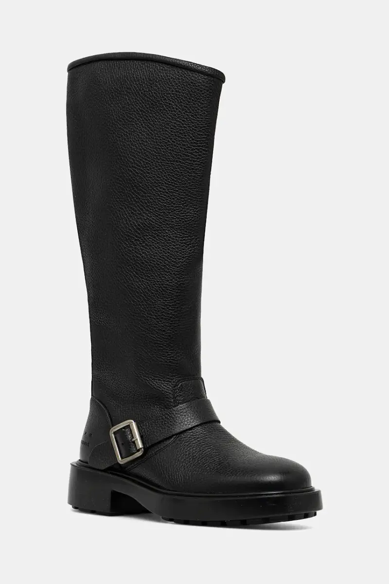 stivali in pelle donna colore nero CPH441 leather