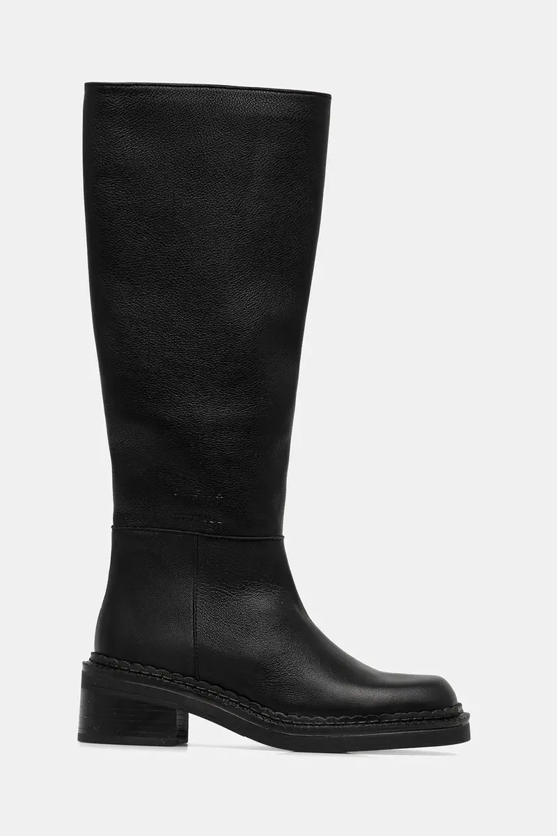 stivali in pelle donna colore nero CPH624 black miniatura 2