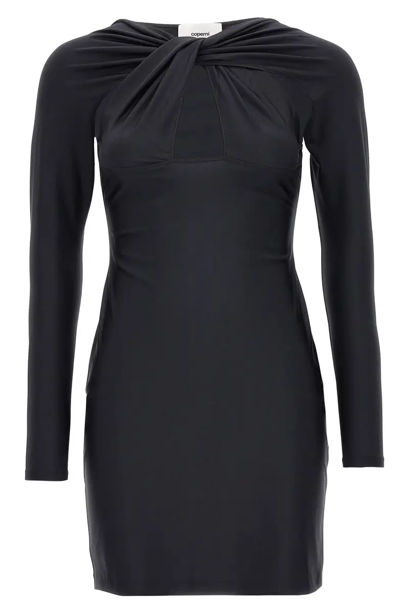 Abito Twisted Cut-Out Nero