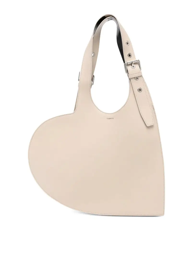 Borsa A Tracolla A Forma Di Cuore Beige