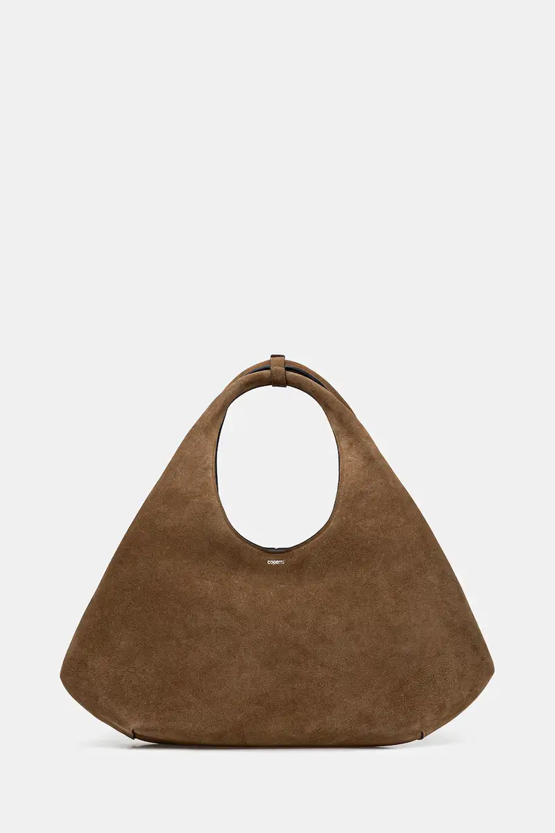 borsa in pelle scamosciata Folded Marrone