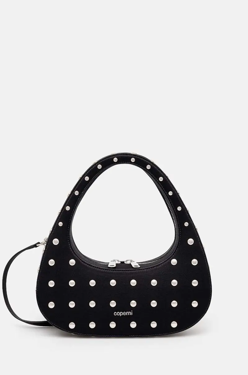 borsetta Studded Crossbody Baguette Swipe Bag colore nero COPBA60STF9003