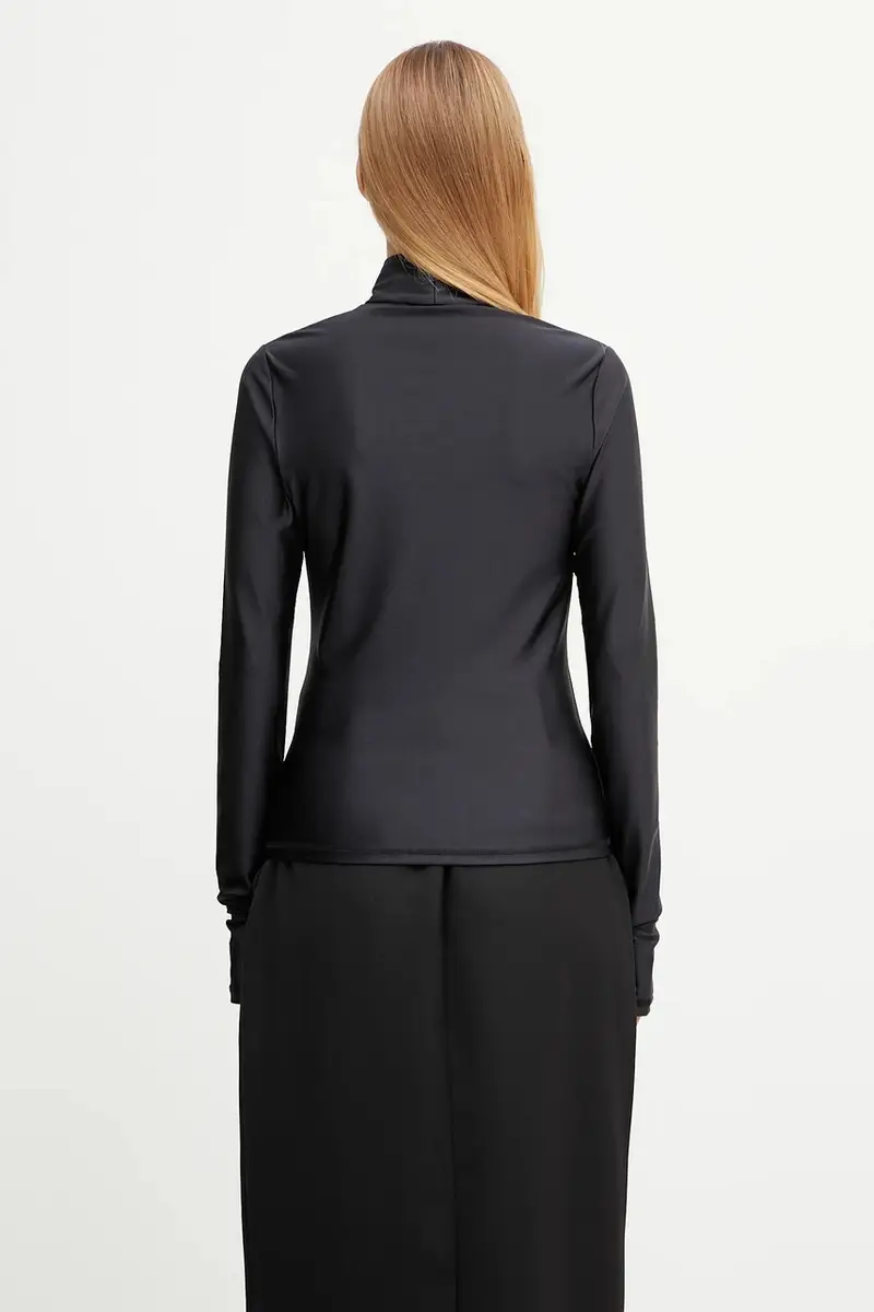 camicetta Second Skin Turtleneck Nero miniatura 3