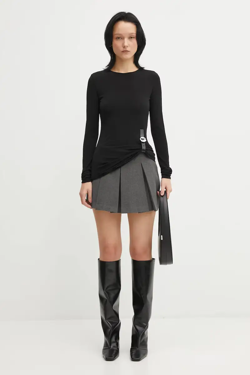 camicia a maniche lunghe Suspended colore nero COPT101F5022 miniatura 5