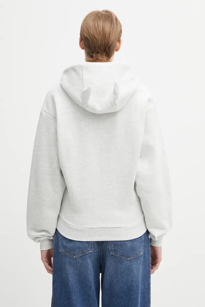 felpa in cotone Horn donna colore blu con cappuccio COPJS15BISF5035 Grigio miniatura 3