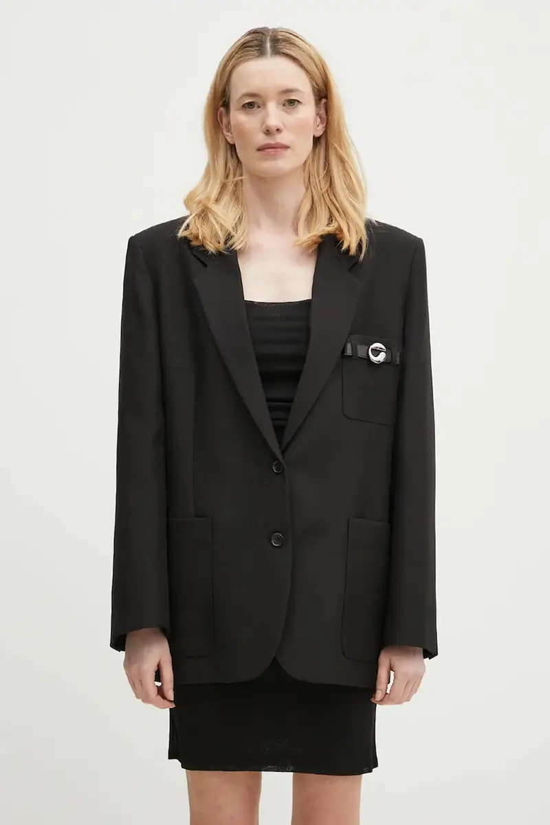 giacca Belted Pocket Tailored colore nero COPV69F3004