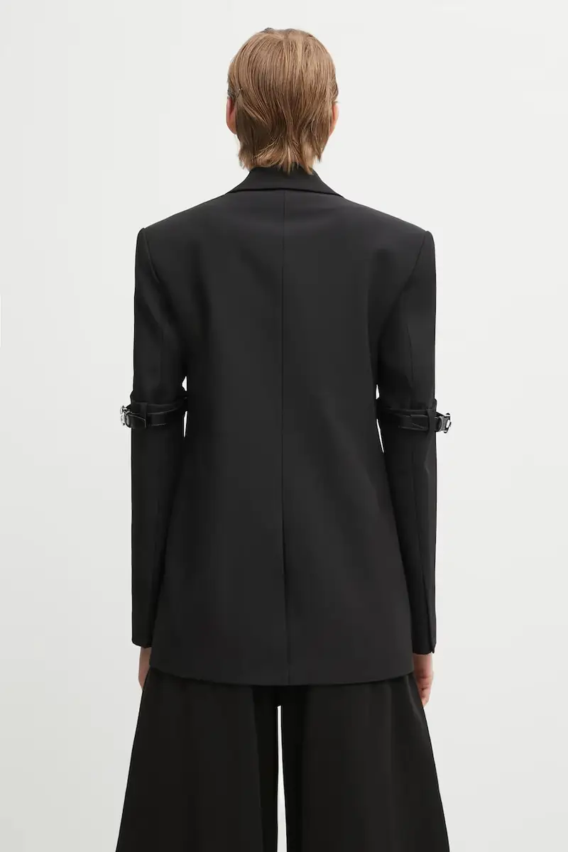 giacca Logo Belted colore nero COPV37F3004 miniatura 3