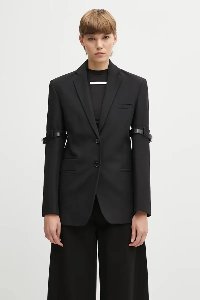 giacca Logo Belted colore nero COPV37F3004